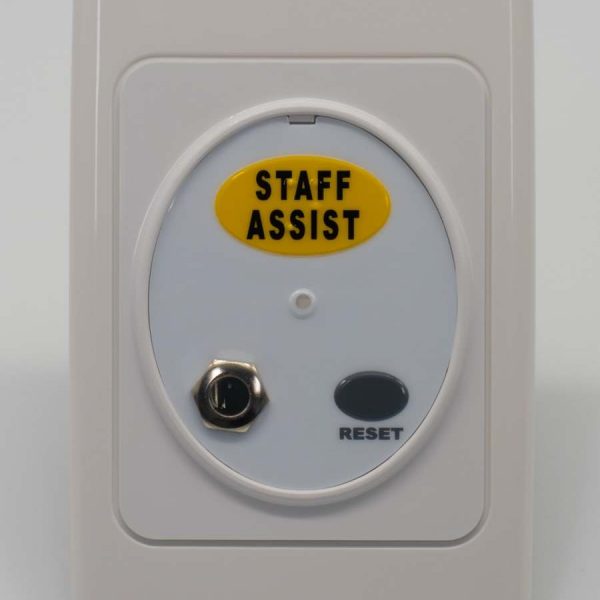 CAREPLUS Dry Area Call Point - Staff Assist Yellow, RJ45 Momentary w/ Socket