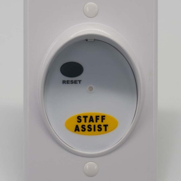 CAREPLUS Wet Area Call Point - Staff Assist Yellow, Latching and Momentary Combo