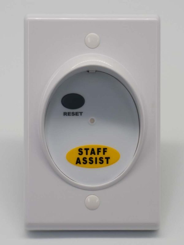 CAREPLUS Wet Area Call Point - Staff Assist Yellow, Latching and Momentary Combo