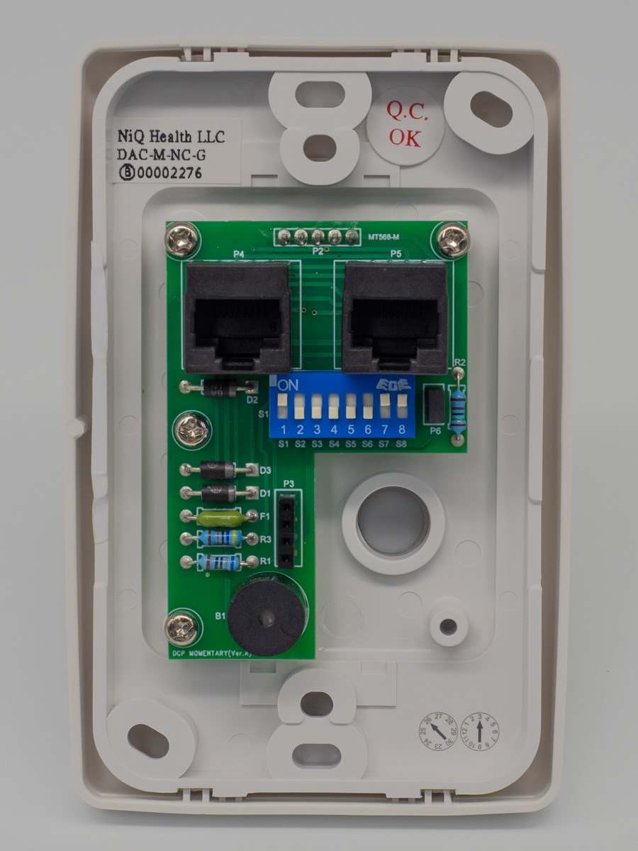 CAREPLUS Dry Area Call Point - Nurse Call Green, RJ45 Momentary - Image 2