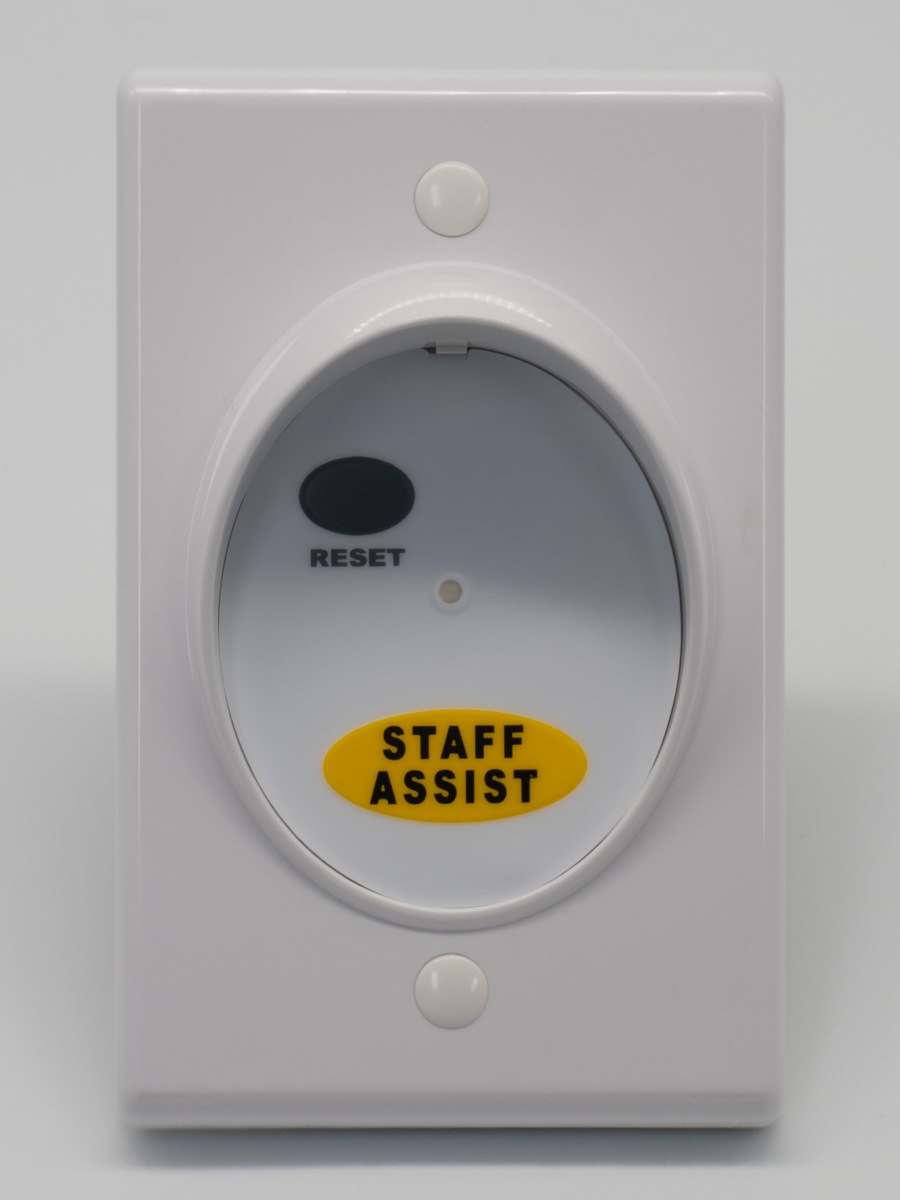 CAREPLUS Wet Area Call Point - Staff Assist Yellow, Latching and Momentary Combo