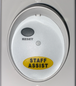 CAREPLUS Wet Area Call Point - Staff Assist Yellow, Latching and Momentary Combo