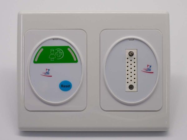 CAREPLUS Double Call Point - Made up of 20-Pin Socket + Nurse Call Green and Cancel Call Point for Handset