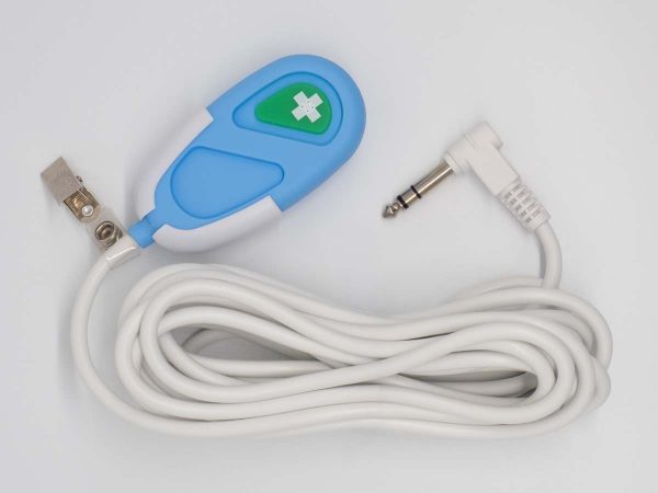 CARETECH Single Button Silicone Pendant Mono Plug -  Jack Plug 5 Metre