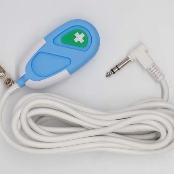 CARETECH Single Button Silicone Pendant Mono Plug -  Jack Plug 5 Metre