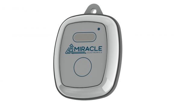 MIRACLE CareCall4 Wearable Button, RTLS, Neck Lanyard