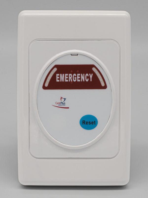 CAREPLUS Dry Area Call Point - Single Priority Emergency Red, Antimicrobial