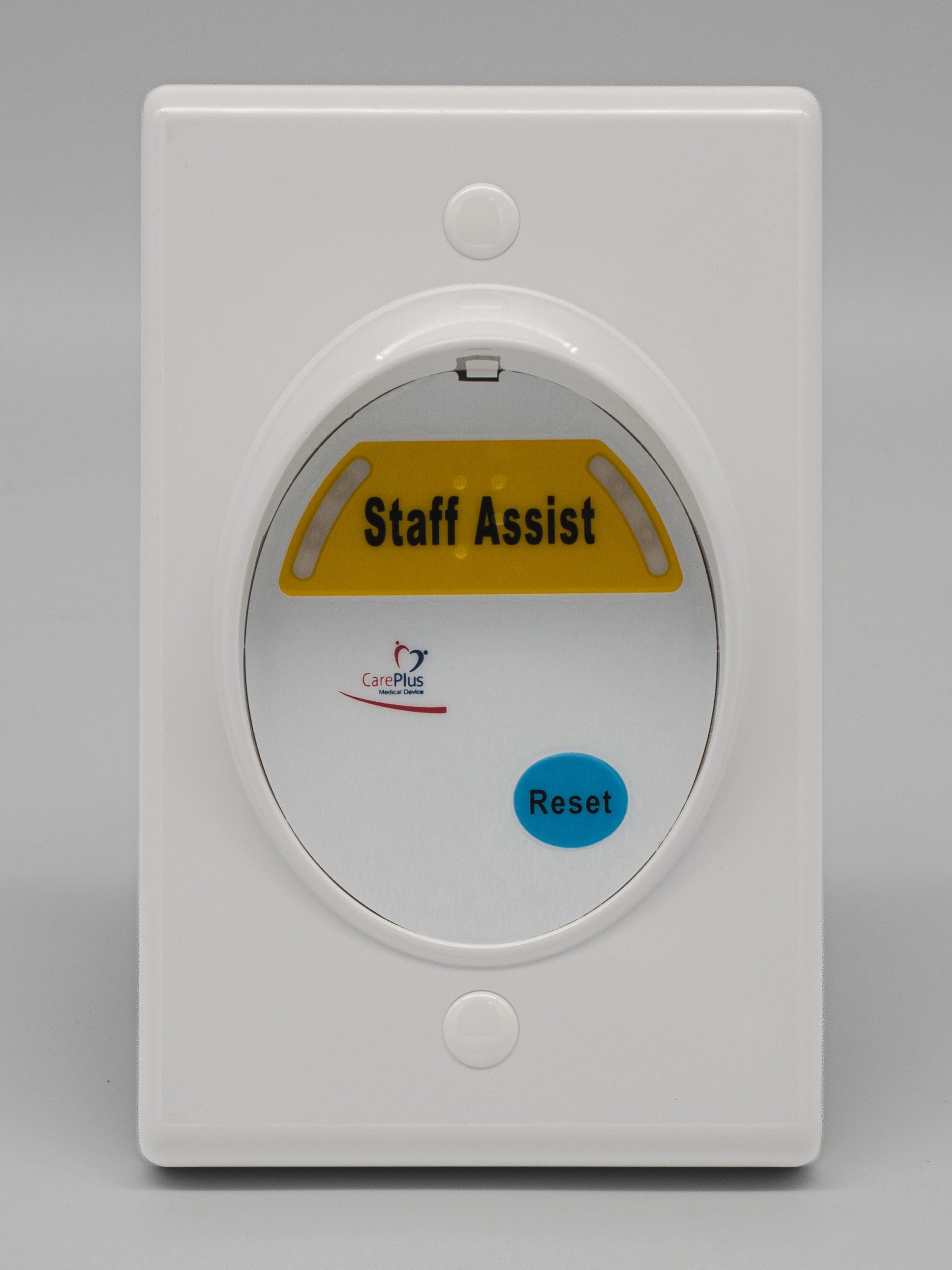 CAREPLUS Wet Area Call Point - Staff Assist Yellow, Antimicrobial